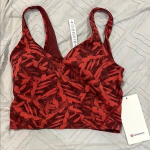 lululemon athletica Red Patterned Sports Bra